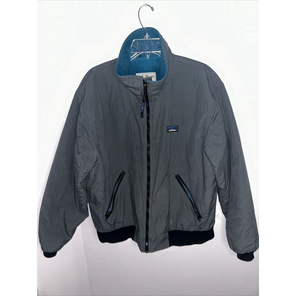 L.L.Bean Vintage green Bomber Jacket with Fleece Lining Outdoor Winter Coat‎